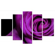 Модульная картина Пурпурная роза, 135х80 см.