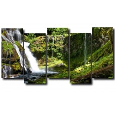 Модульная картина Природа. Водопад, 120х65 см.