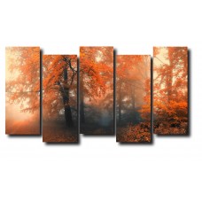 Модульная картина Природа. Осень. Лес, 100х65 см.