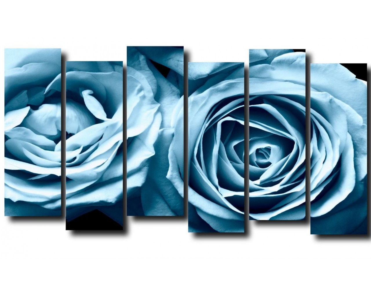 Модульная картина Синие розы, 120x65 см.