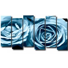 Модульная картина Синие розы, 120x65 см.