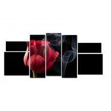 Модульная картина Роза в дыму, 190х110 см.