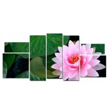 Модульная картина Розовый цветок, 190х110 см.