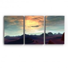 Модульная картина Солнечная пустыня, 140х70 см.