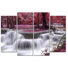 Модульная картина Розовое озеро, 132х110 см.