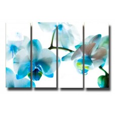 Модульная картина Голубая Орхидея, 126x100 см.