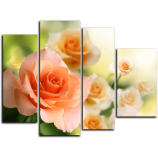 Модульная картина Прелестные розы, 120х94 см.