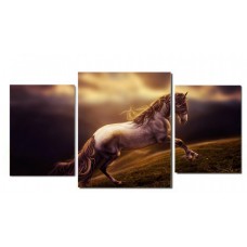 Модульная картина Лошадь. Сумерки, 70х55 см.